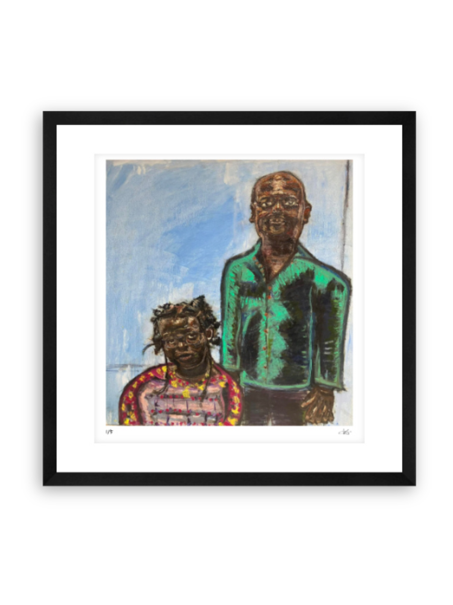 Cheryl & Charles - 30cm x 30cm / Black - Giclée