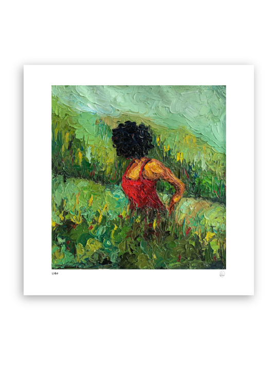 Lady in Red - 30cm x 30cm / Print only - Giclée